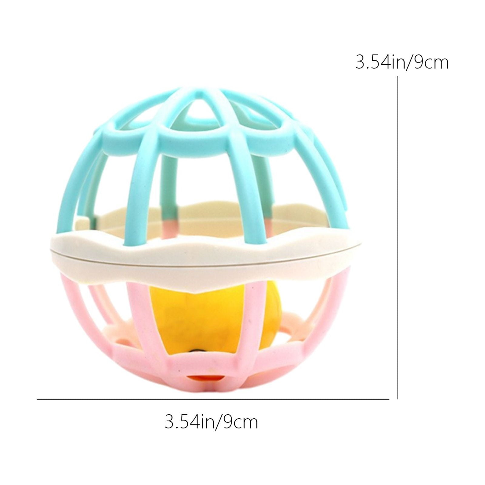 PEONAVET Baby Rattle Ball Infant Soft Rubber Rattles Press The Soothing Newborn Kid Early Education Fitness Soft Rubber Ball Hand Grasping Ball 0-1 Years Old Christmas Gifts on Clearance