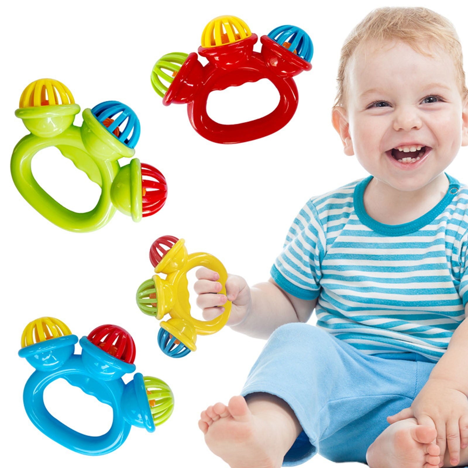 Twfbrm Baby Rattles Toy Set, Baby Toys 0-6 Months Infant Toys 6-12 Months Teethers for Babies 3-6 Months Basket Stuffers Gifts, Sensory Teething Toys 0 1 2 3 4 5 6 Month Newborn Boy Girl