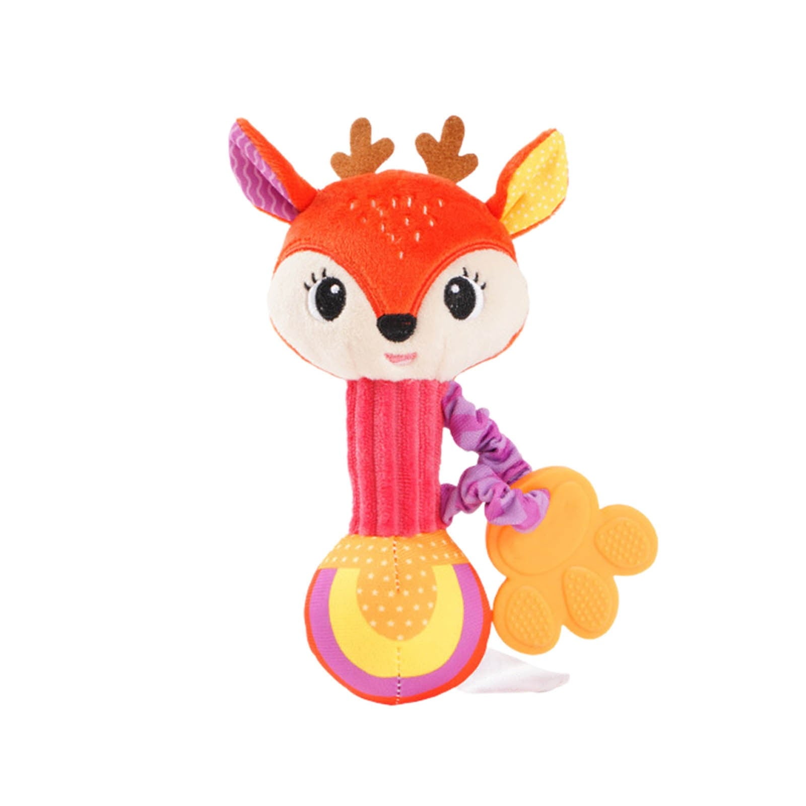 KOYPTL 2pcs Baby Soft Rattle Toys for Toddlers 0-6 Months,Fabric Ring Rattles Shaker Hand Grasp Sensory Toy Stuffed Animal for Infant 3 8 9 Months Soothing & Teething,Christmas Birthday Boy Girl Gift