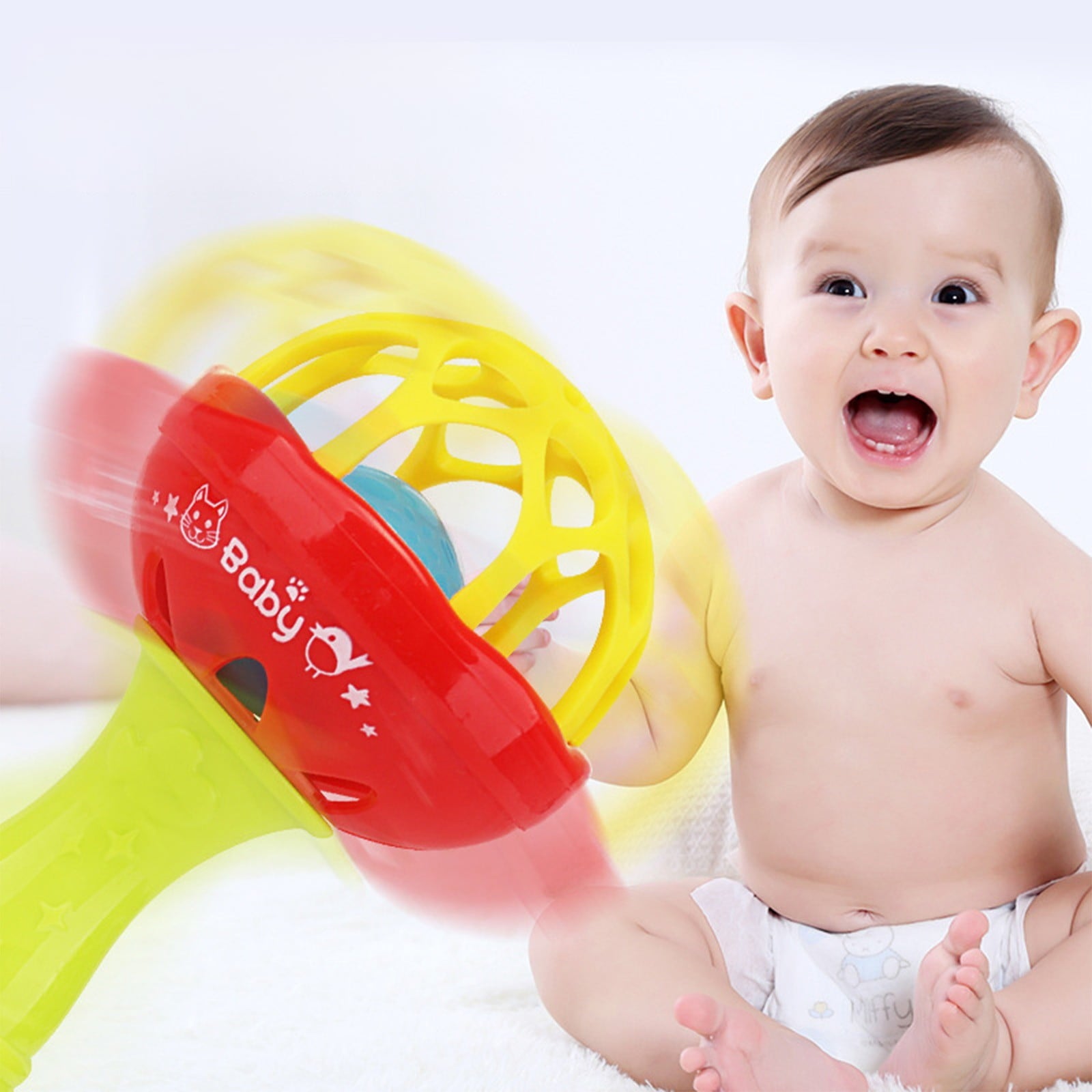 Twfbrm Baby Rattles Toy Set, Baby Toys 0-6 Months Infant Toys 6-12 Months Teethers for Babies 3-6 Months Basket Stuffers Gifts, Sensory Teething Toys 0 1 2 3 4 5 6 Month Newborn Boy Girl